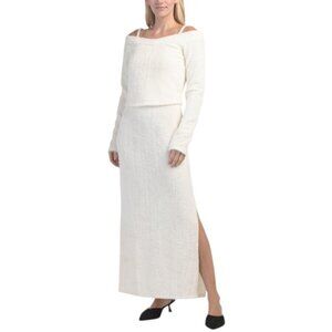 HYFVE Off The Shoulder Sweater And Maxi Dress Set